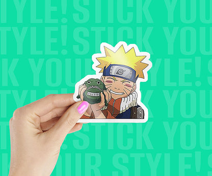 Naruto with Gamagoro Magnetic Sticker