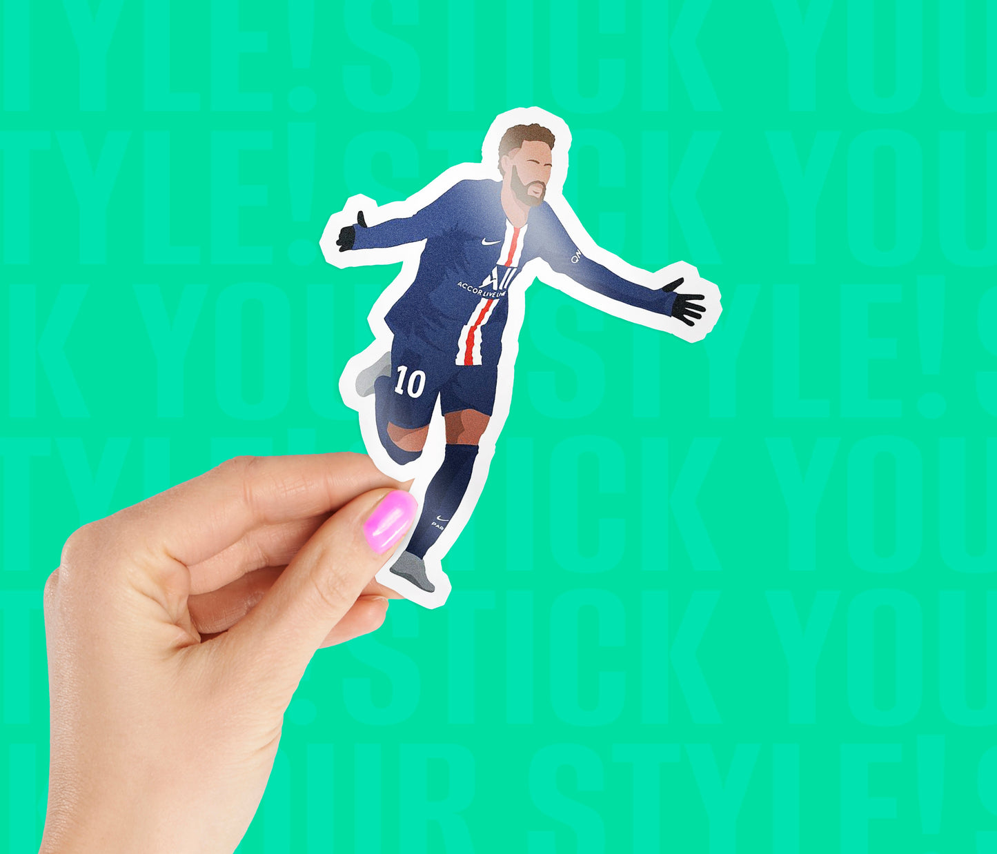 Neymar Jr Celebration Magnetic Sticker