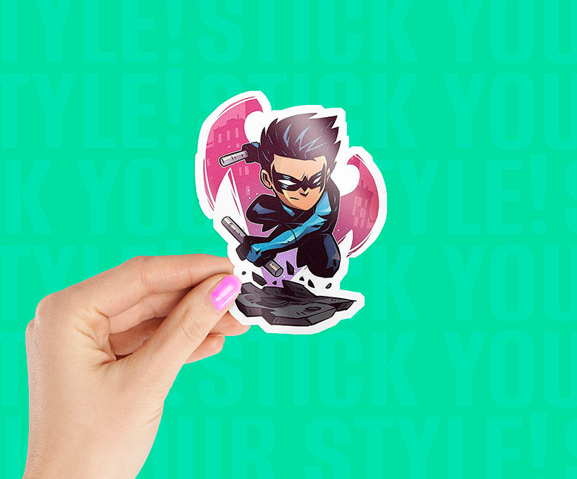 Nightwing Action Magnetic Sticker