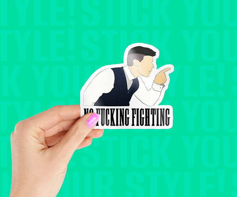 No Fucking Fighting Sticker