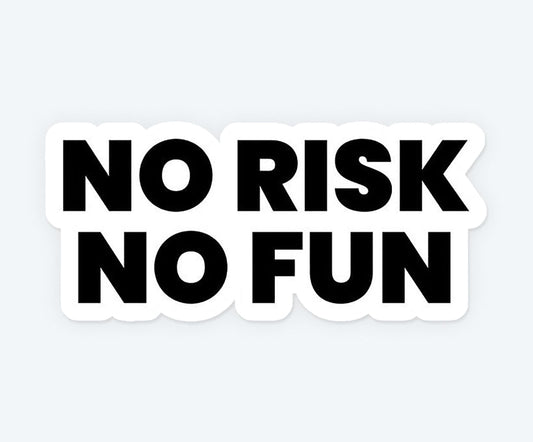 No Risk No Fun Magnetic Sticker