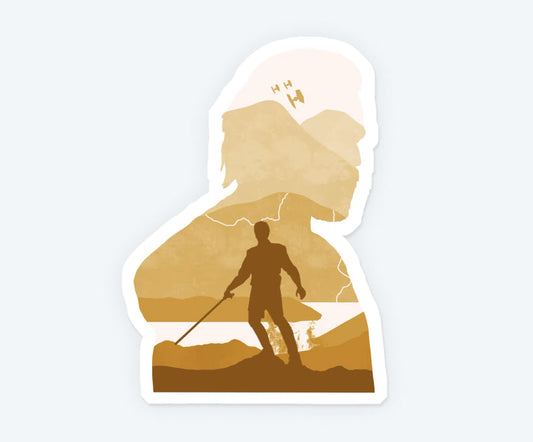 Obi Wan Kenobi Silhouette Magnetic Sticker