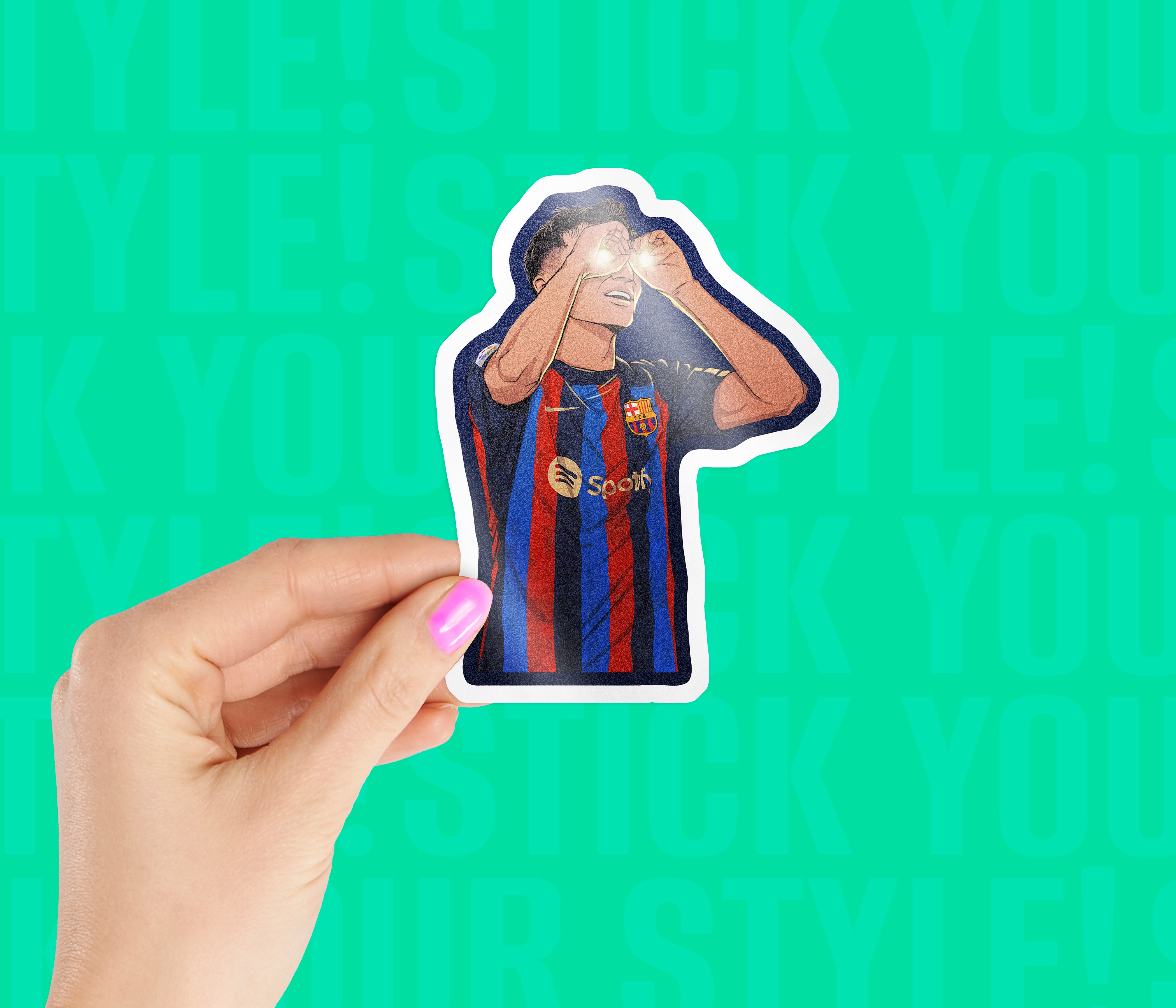 Pedri Signature Pose Sticker – Stickkar.in