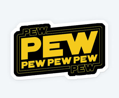 Pew Pew Pew Magnetic Sticker