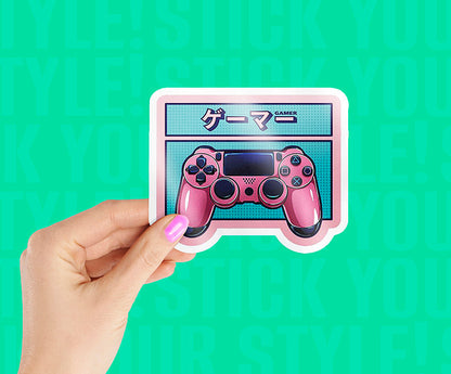 Pink Controller Magnetic Sticker