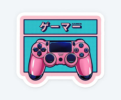 Pink Controller Magnetic Sticker
