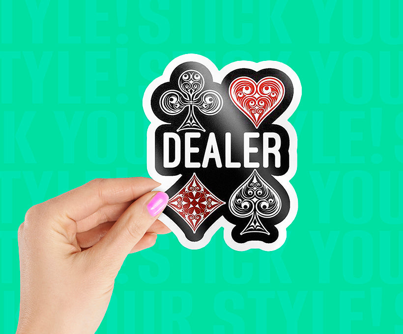 Poker Dealer Magnetic Sticker