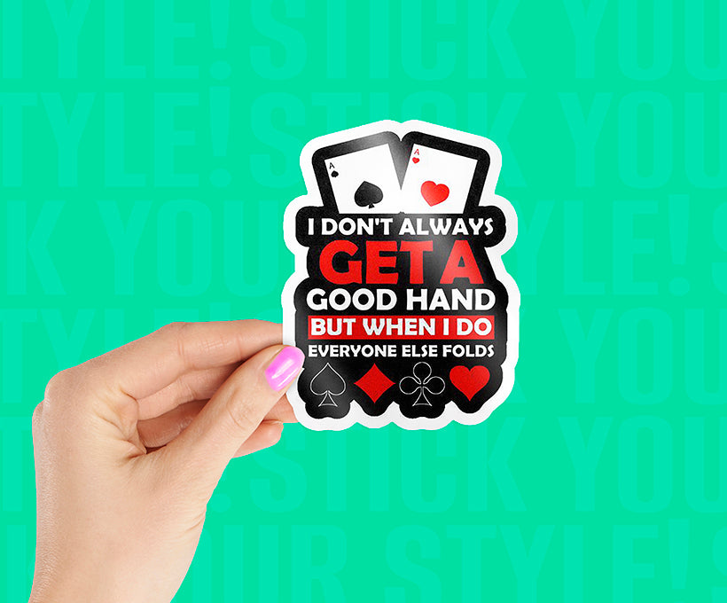 Poker Quote Magnetic Sticker