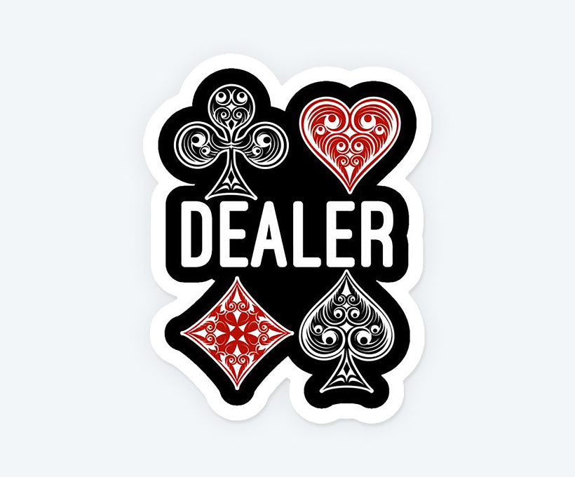 Poker Dealer Magnetic Sticker