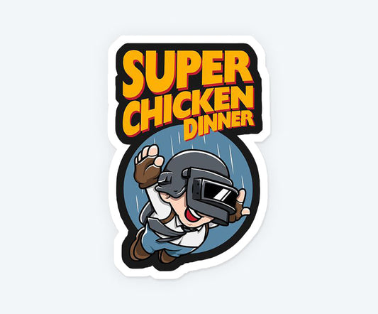 Super Chicken Dinner Magnetic Sticker