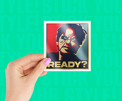 Ready? Jawan Sticker