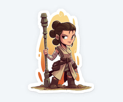 Rey Skywalker Star Wars Magnetic Sticker