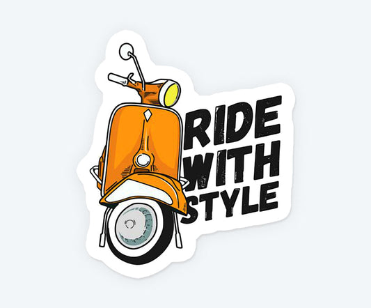 Ride With Style Magnetic Sticker