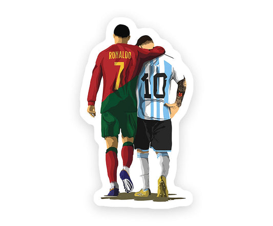 Ronaldo and Messi Magnetic Sticker
