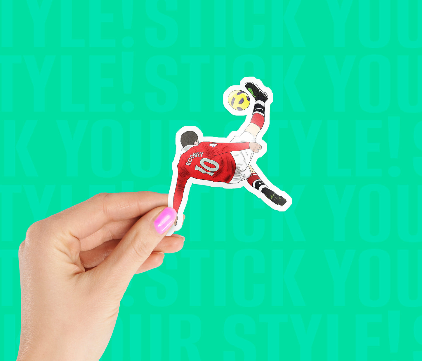 Rooney Air Kick Magnetic Sticker