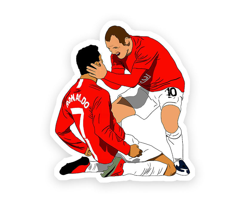 Rooney and Ronaldo Magnetic Sticker