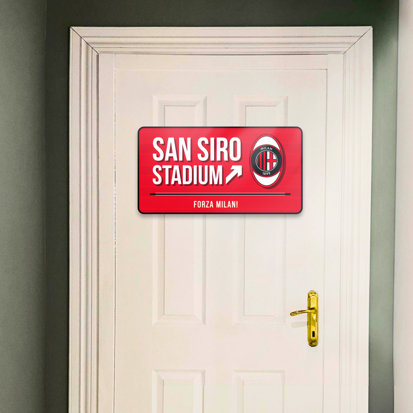 San Siro Stadium - AC Milan Door Sign