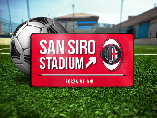 San Siro Stadium - AC Milan Door Sign