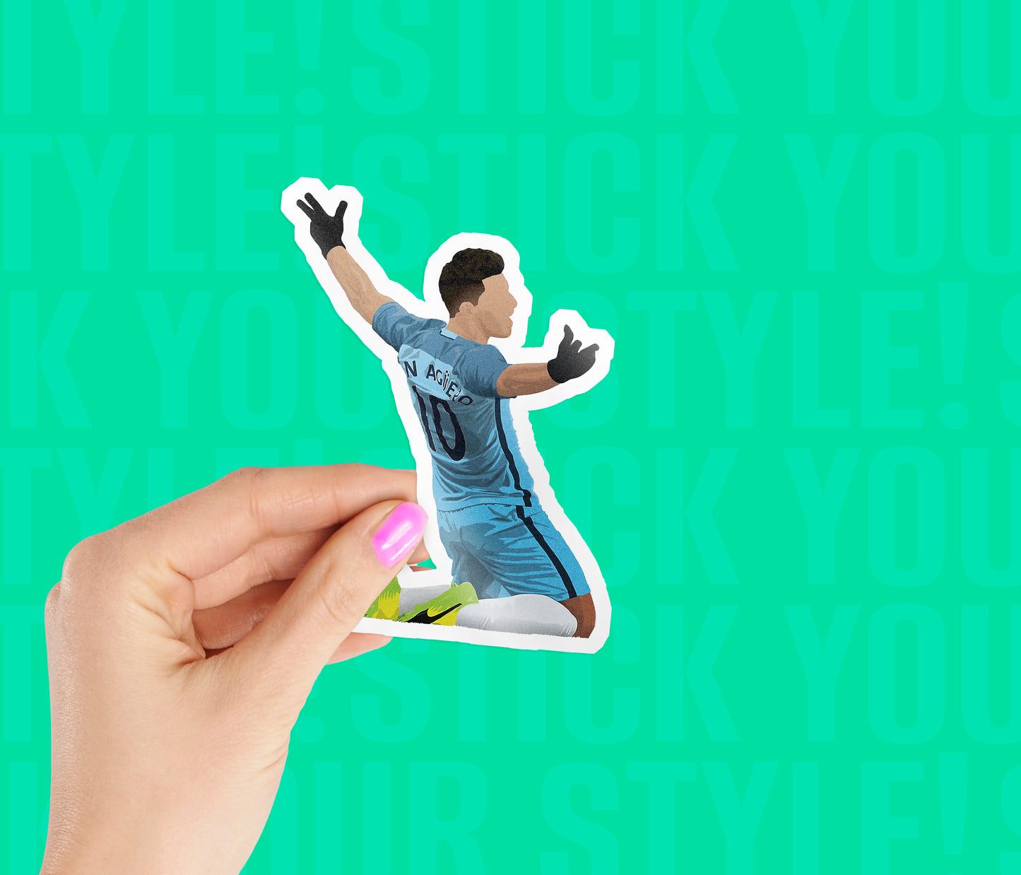 Sergio Kun Aguero Goal Sticker