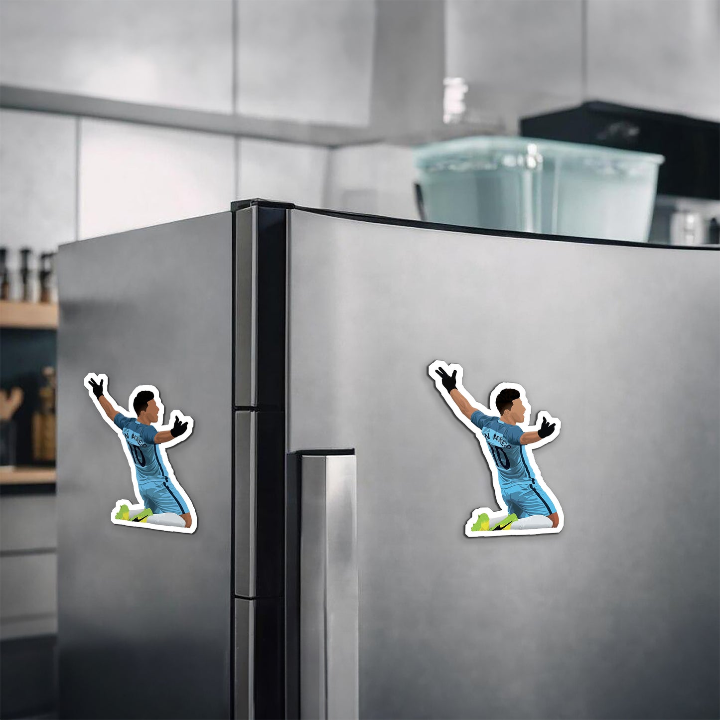 Sergio Kun Aguero Goal Magnetic Sticker