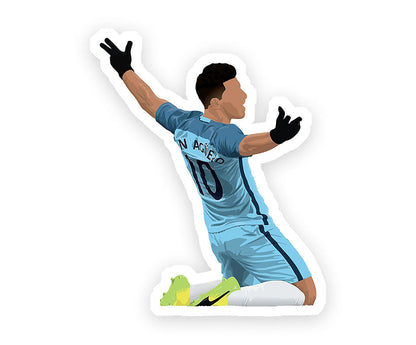 Sergio Kun Aguero Goal Magnetic Sticker