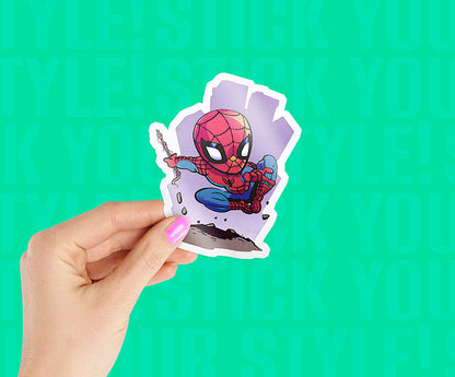 Spider Man Web Swinging Magnetic Sticker