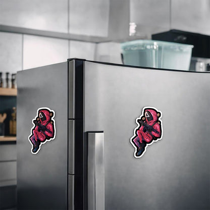 Squid Game Pink Soldiers Magnetic Sticker