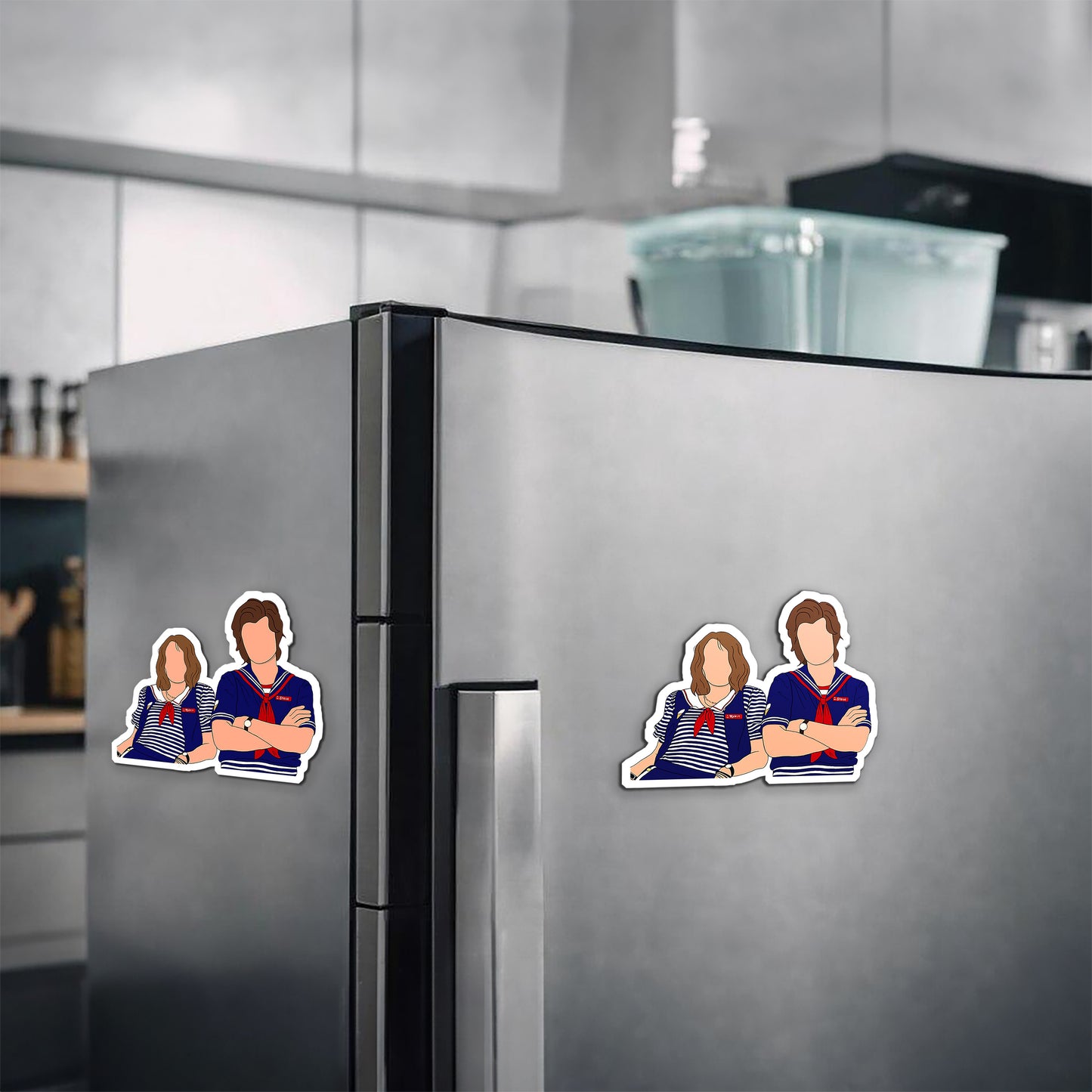 Steve & Robin Cute Duo Magnetic Sticker