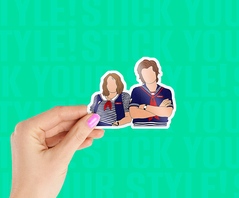 Steve & Robin Cute Duo Magnetic Sticker