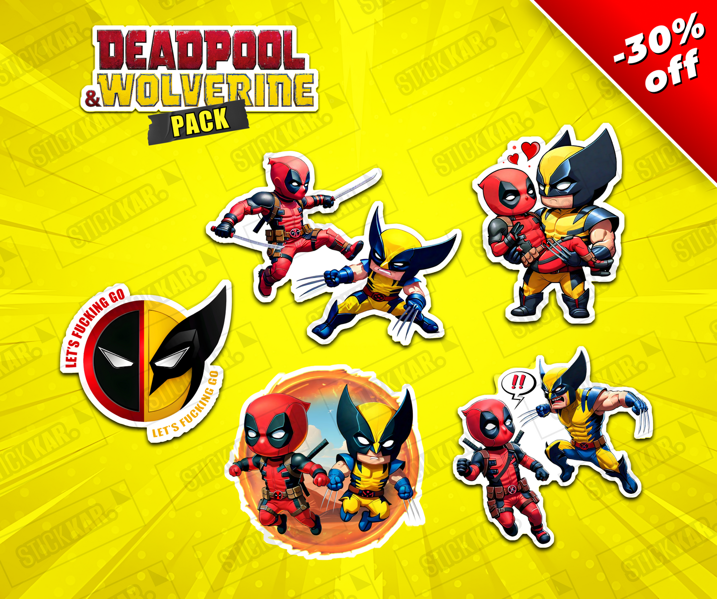 Deadpool And Wolverine Sticker Pack