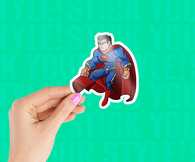 Super Man Flying Sticker