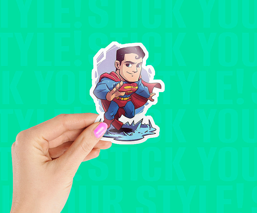 Superman kryptonian Chibi Magnetic Sticker