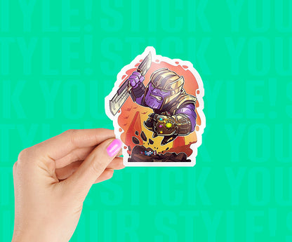 Thanos Attacking Sticker