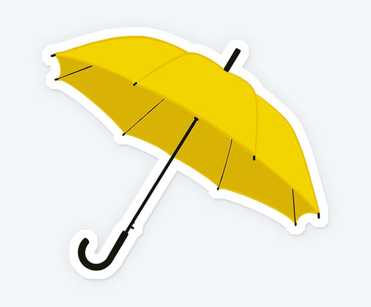 The Yellow Umbrella Magnetic Sticker