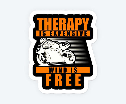 Therapy Is Expensive Rider Magnetic Sticker