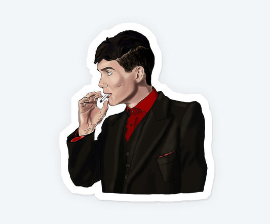 Tommy Shelby Smoking Magnetic Sticker