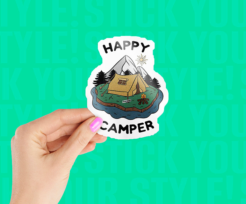 Happy Camper Sticker