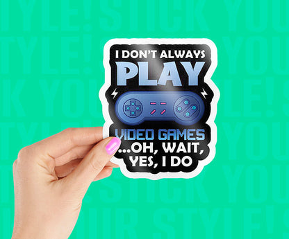 Video Game Player Magnetic Sticker