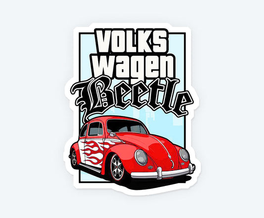 Volks Wagen Beetle Magnetic Sticker