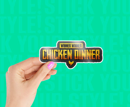 Winner Winner Chicken Dinner Magnetic Sticker