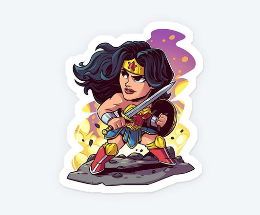 Wonder Women Chibi Magnetic Sticker