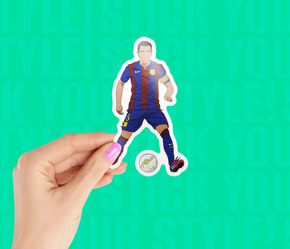 Xavi Hernandez Dribbling Magnetic Sticker