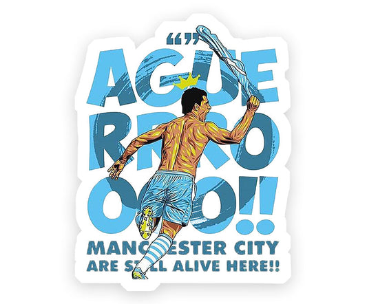 AGUERO GOAL Man City Sticker