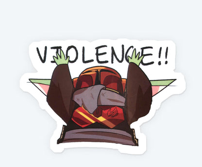 Baby Yoda Voilance Sticker