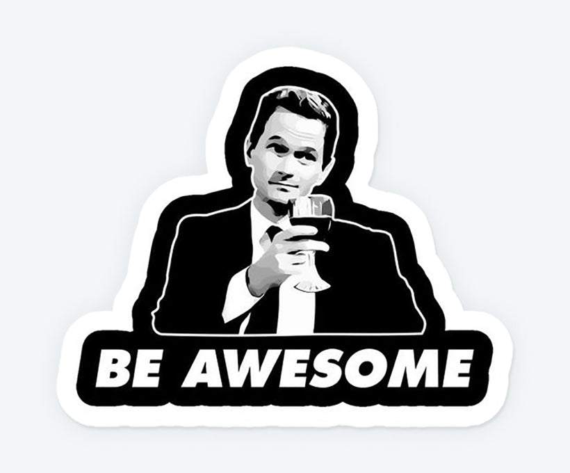 Be Awesome - Barney Sticker