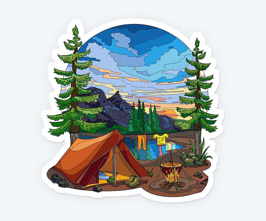 Beautiful Camping Sticker