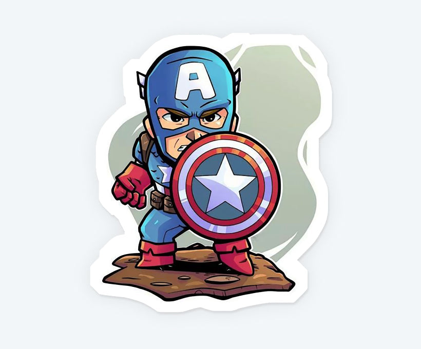 Captain America With Shield Sticker