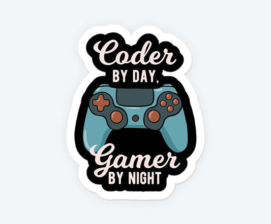 Coder As Gamer Sticker