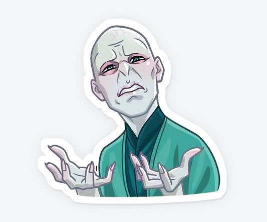Confused Lord Voldemort Sticker
