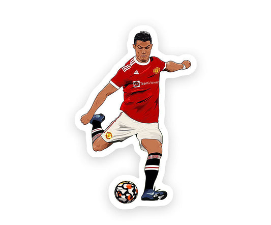 Cristiano Ronaldo Striking Goal Sticker